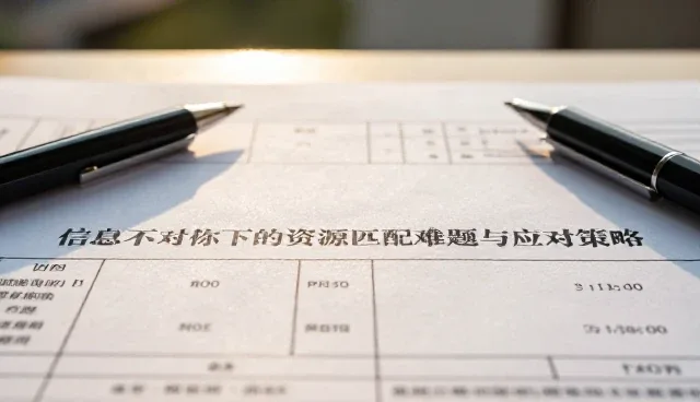信息不对称下的资源匹配难题与应对策略